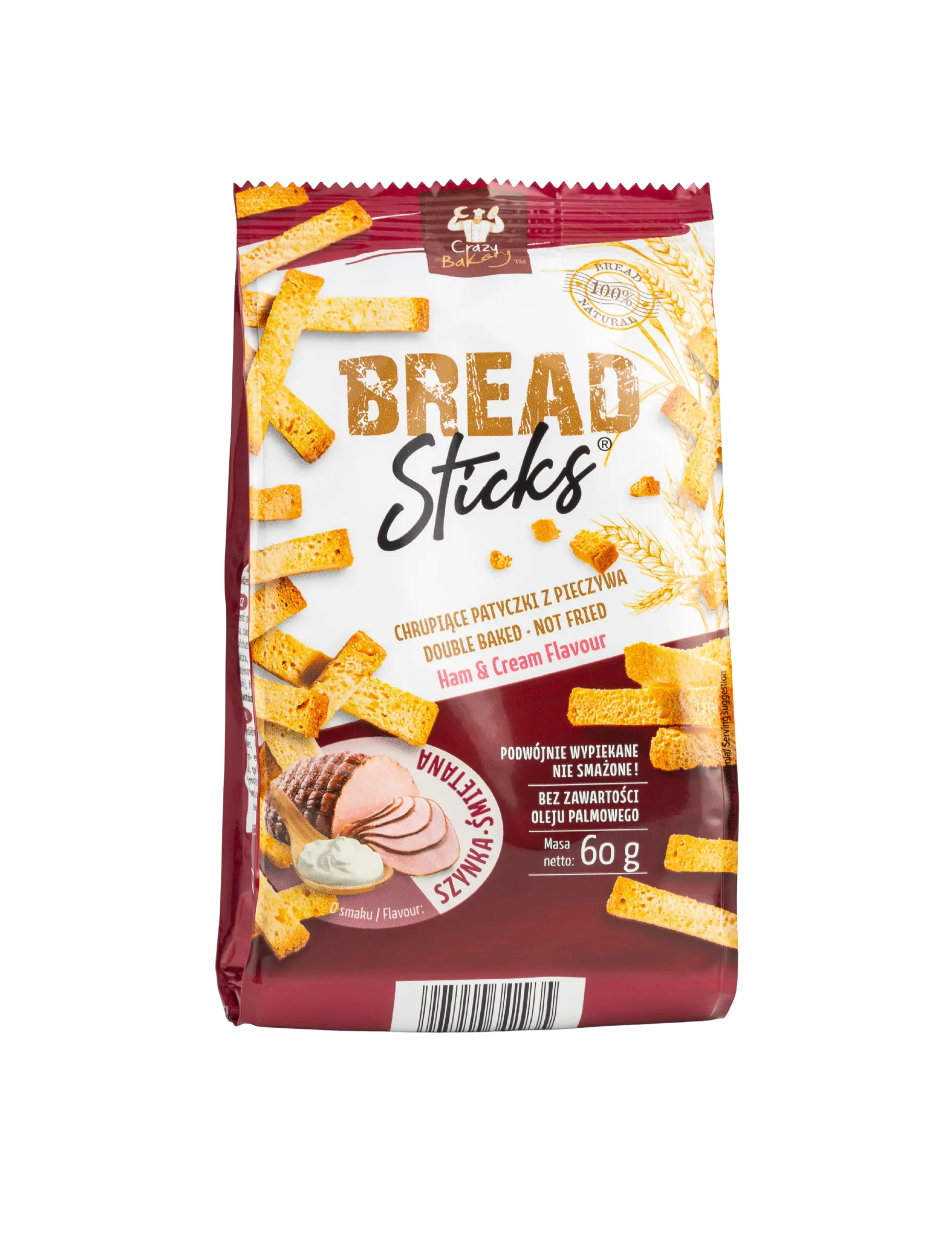Bread Sticks Przekąska Szynka chlebowa zdrowa przekąska do szkoły